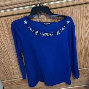 Cable and gauge sweater large